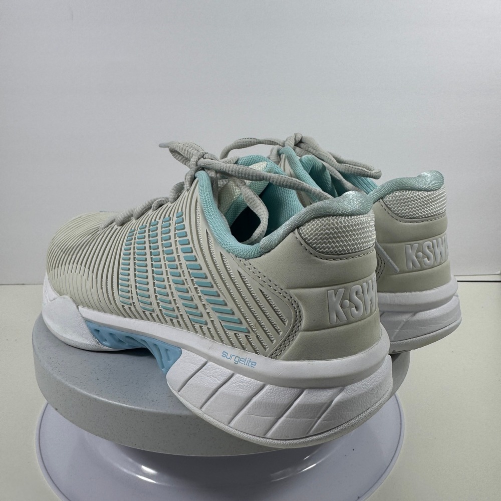 K-Swiss Women's Tennis Shoes Low Court Sneakers Cream Blue Size 9 - Picture 11 of 15